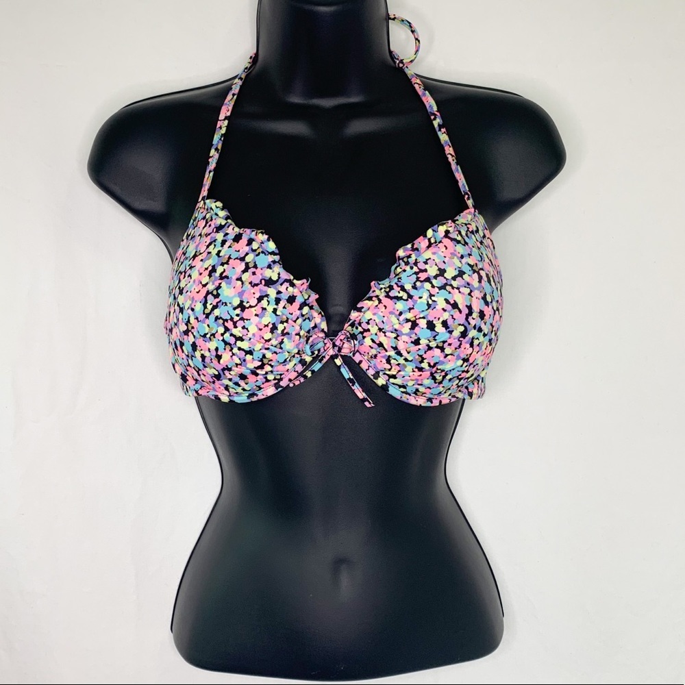VICTORIAS SECRET Neon Swim Push-up Bikini Top